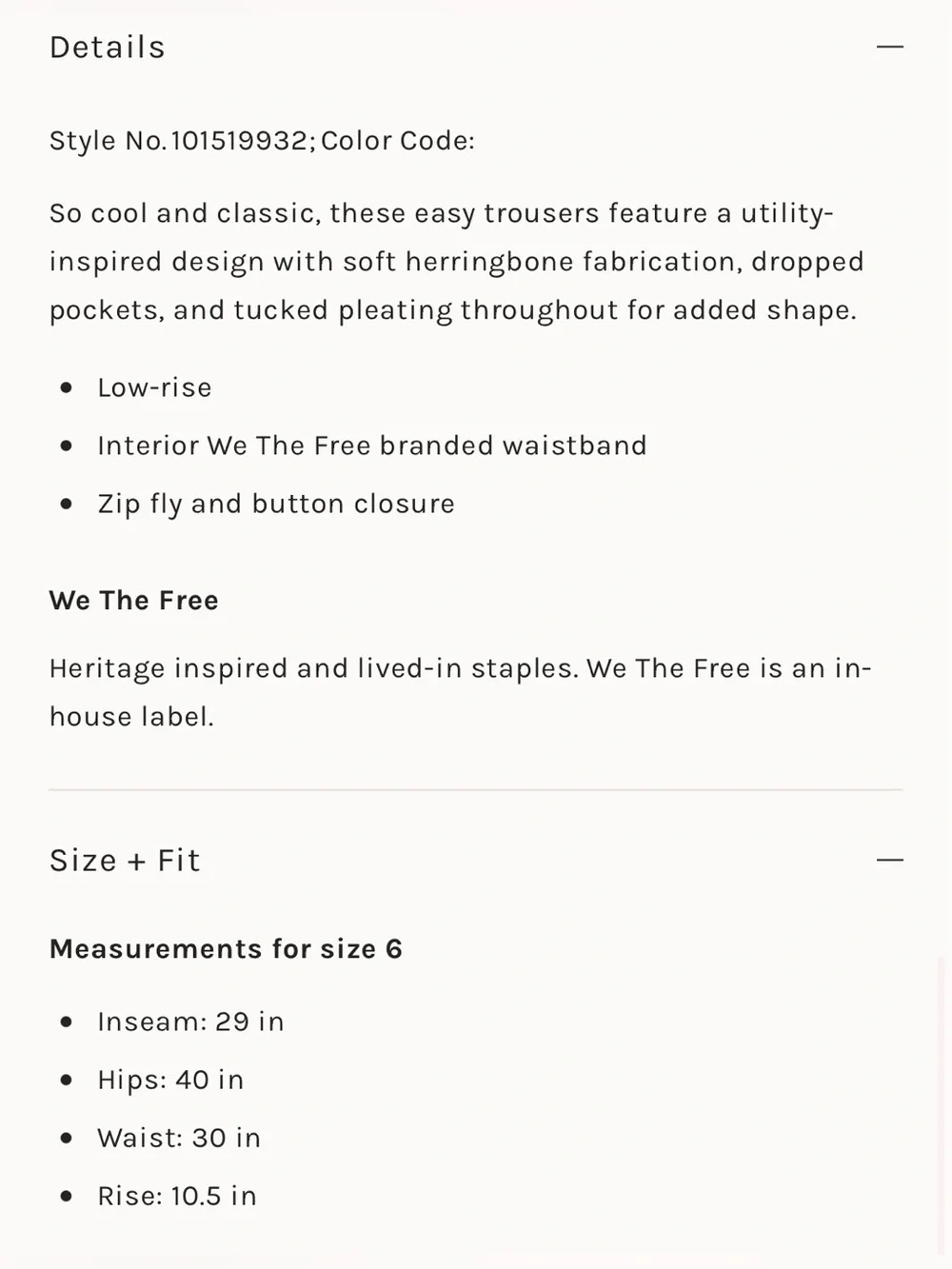 We The Free nwt free